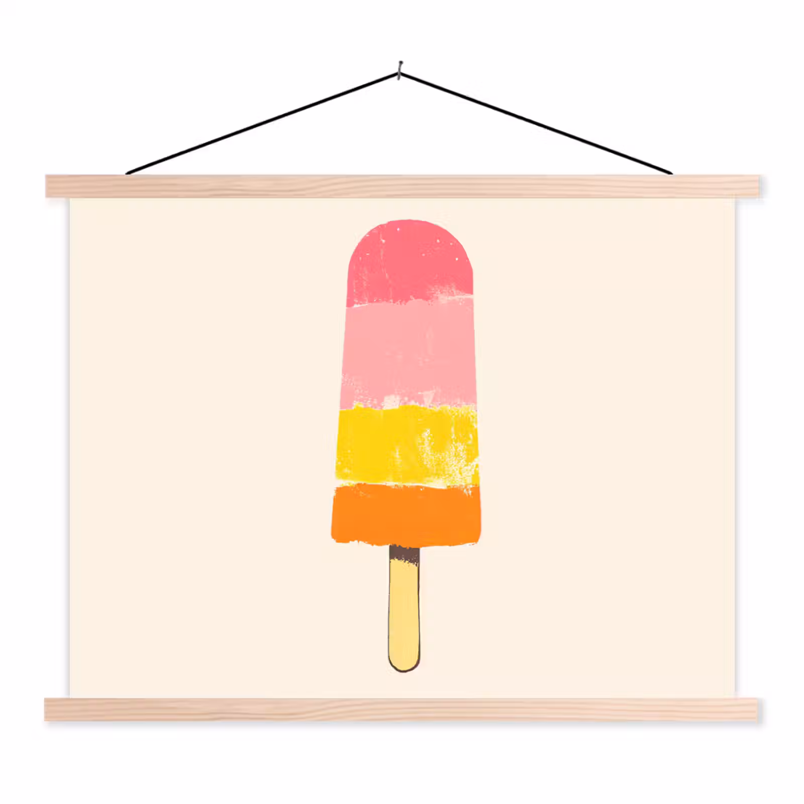 Schoolplaat - Waterijsje - Retro - Stokje - Roze — 1