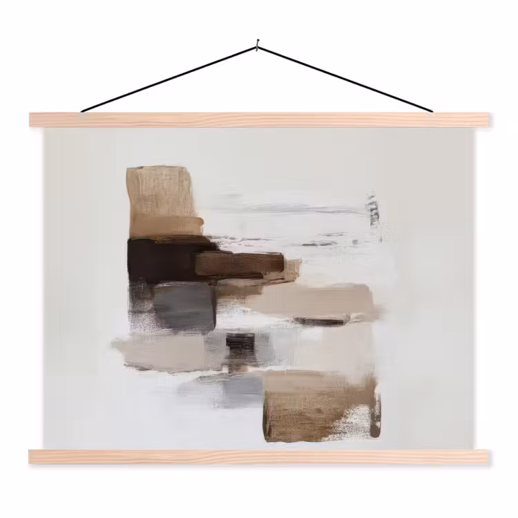 Schoolplaat - Penseelstreken - Balans - Beige - Bruin — 1