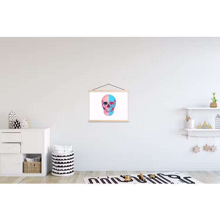 Schoolplaat - Schedel - Grafisch - Roze - Verdeeld — 3