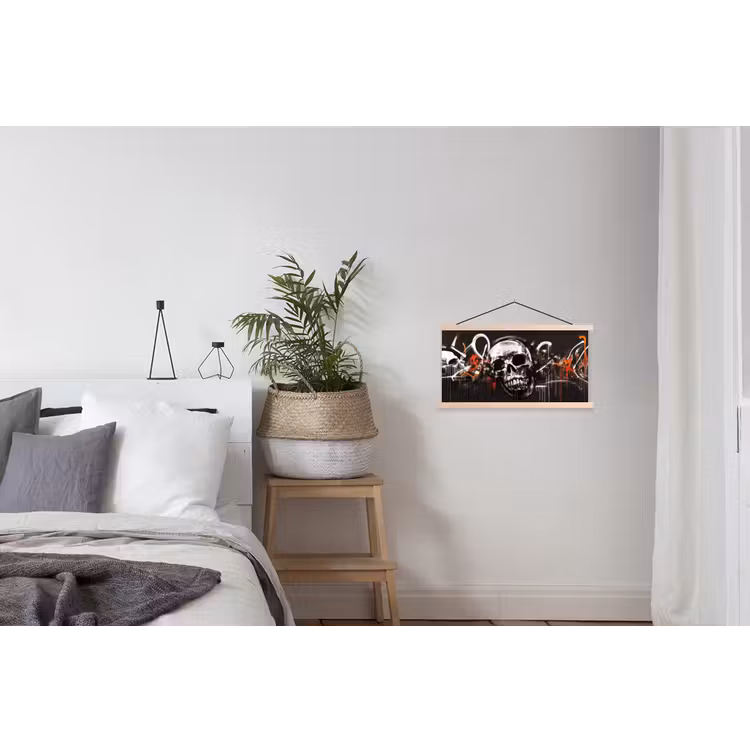 Schoolplaat - Schedels - Kunst - Donker - Rood — 2