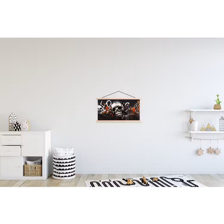Schoolplaat - Schedels - Kunst - Donker - Rood — 3