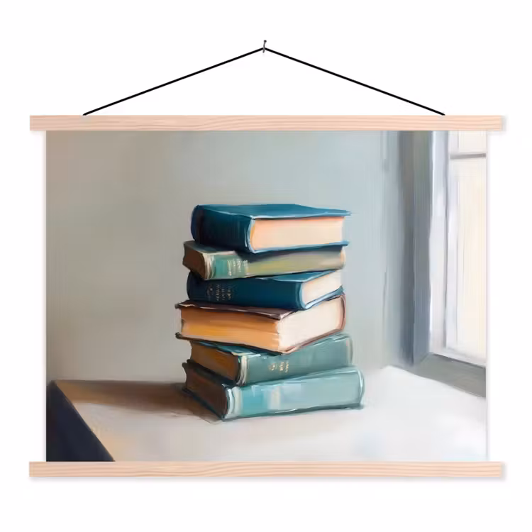 Schoolplaat - Stapel - Boeken - Groen - Daglicht — 1