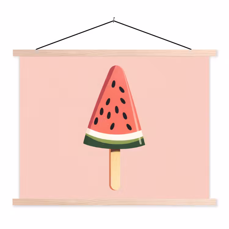 Schoolplaat - Watermeloen - Ijsje - Pitjes - Rood — 1