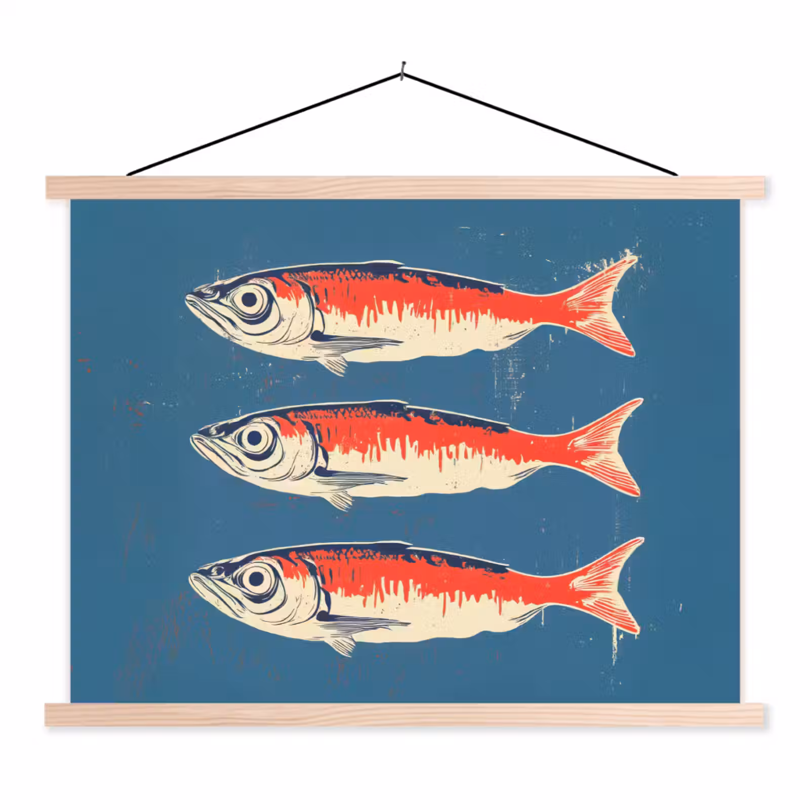 Schoolplaat - Vissen - Rood - Blauw — 1