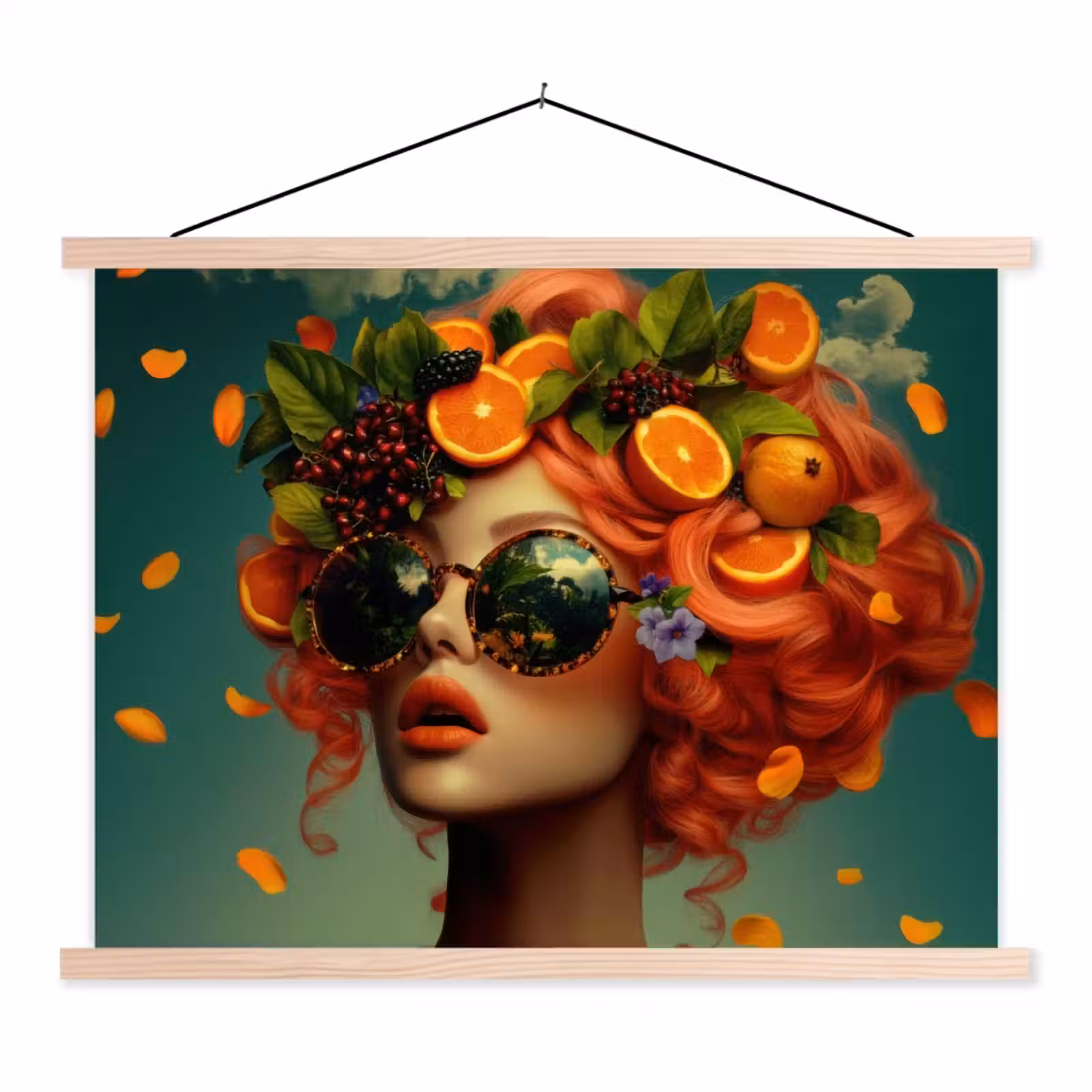 Schoolplaat - Vrouw - Sinaasappel - Bessen - Oranje — 1