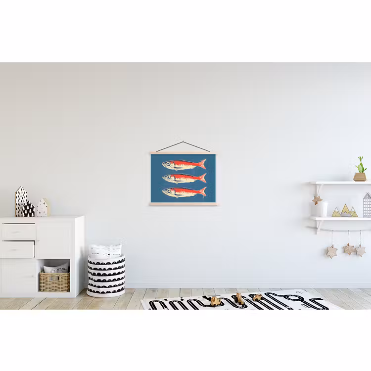 Schoolplaat - Vissen - Rood - Blauw — 3