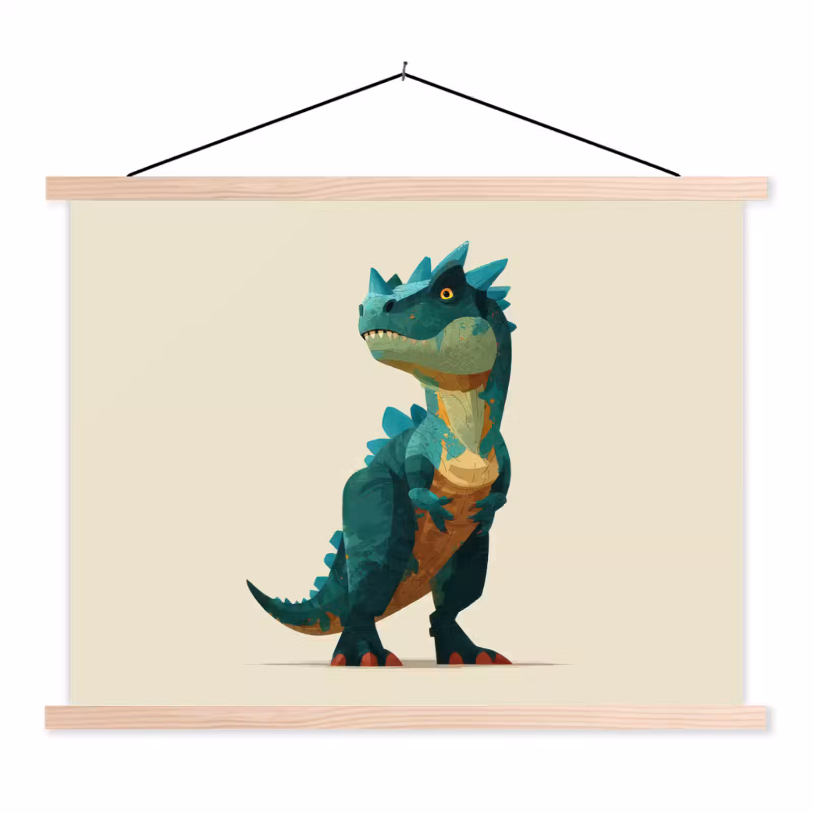 Schoolplaat - Stekels - Dino - Blauw - Gespierd — 1