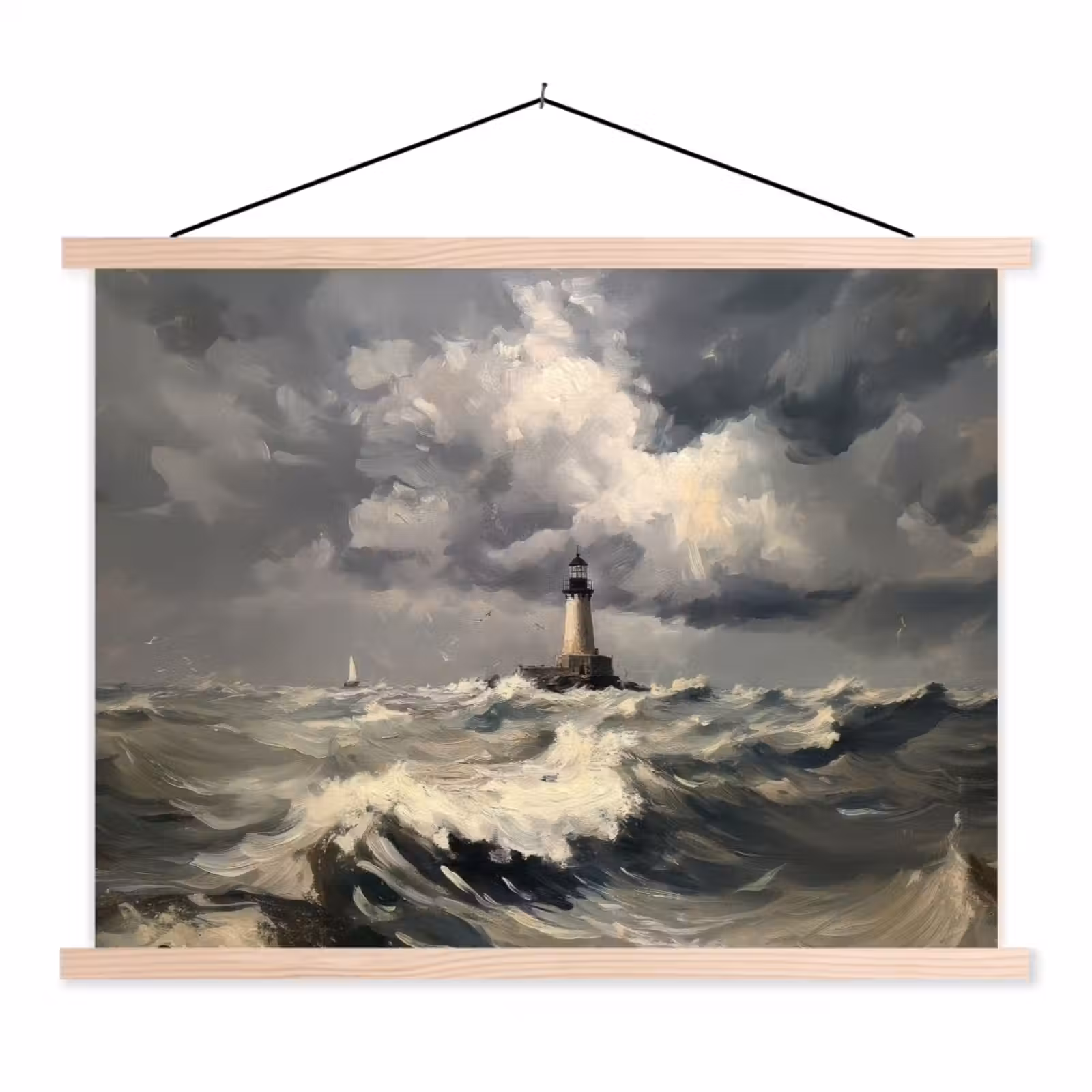 Schoolplaat - Vuurtoren - Golven - Storm — 1