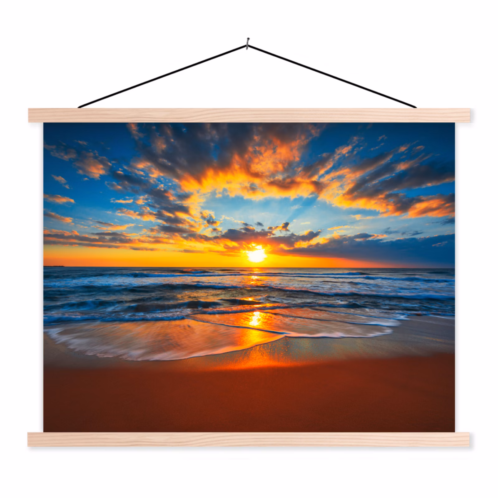 Schoolplaat - Zee - Zonsondergang - Strand - Wolken - Oranje — 1