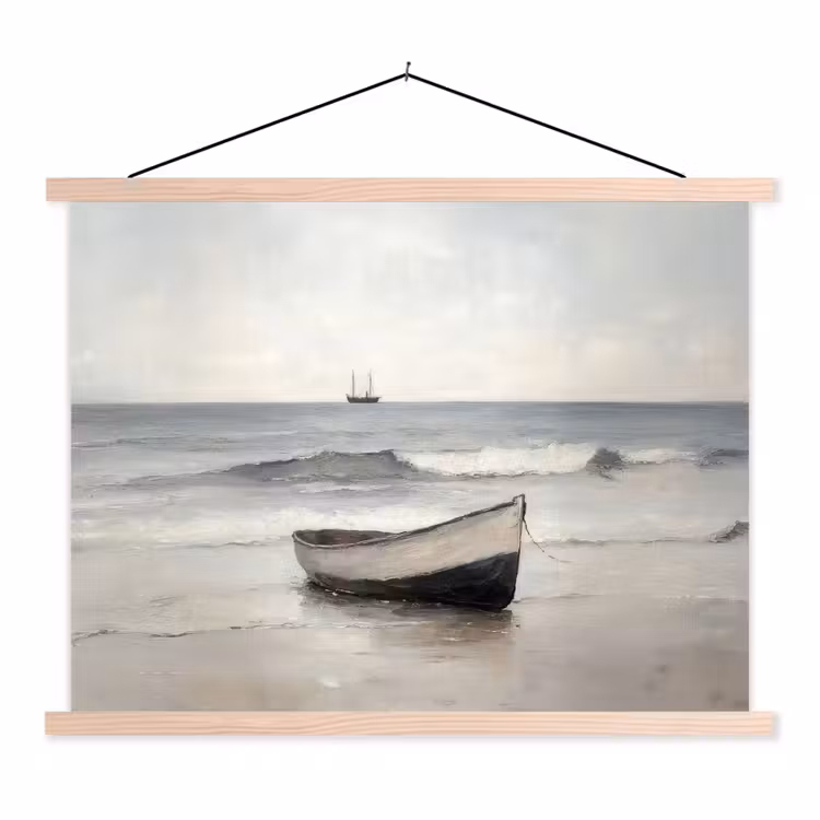 Schoolplaat - Roeiboot - Zee - Horizon — 1