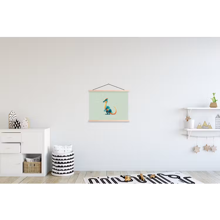 Schoolplaat - Staart - Dino - Minimalistisch - Blauw — 3