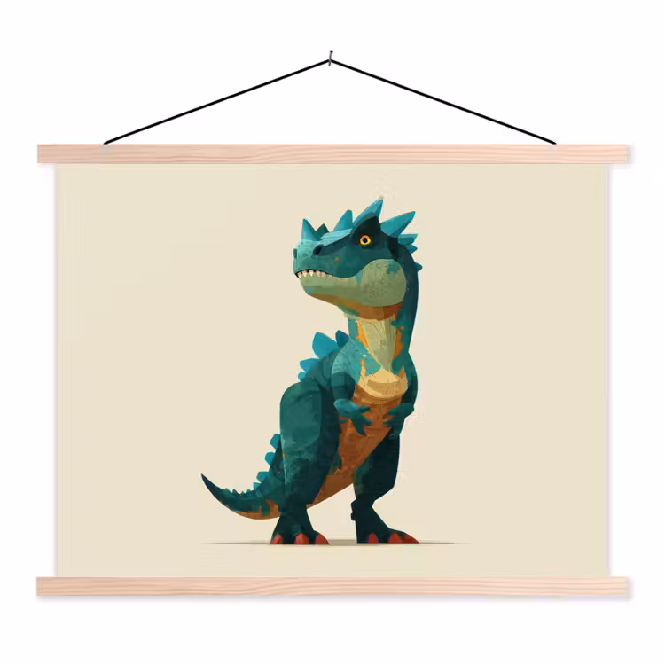 Schoolplaat - Stekels - Dino - Blauw - Gespierd — 1