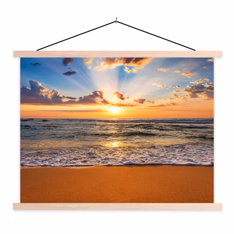 Schoolplaat - Strand - Zonsondergang - Zee - Wolken - Horizon — 1