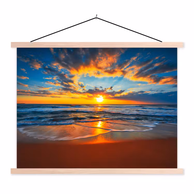Schoolplaat - Zee - Zonsondergang - Strand - Wolken - Oranje — 1