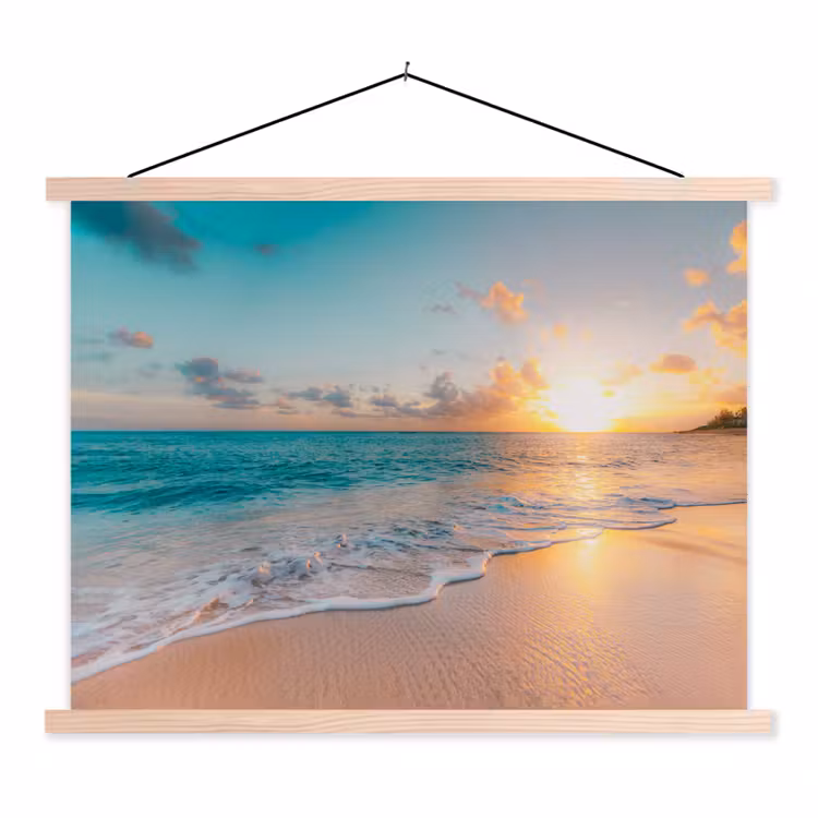 Schoolplaat - Zonsondergang - Strand - Zee - Zomer - Blauw — 1