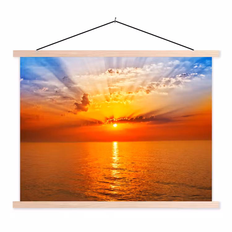 Schoolplaat - Zonsondergang - Zee - Lucht - Oranje - Horizon - Water — 1