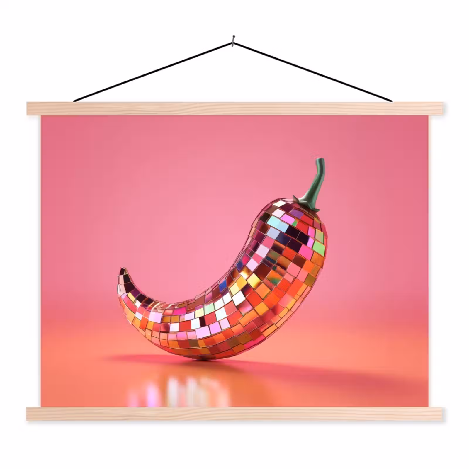 Schoolplaat - Peper - Disco - Rood - Glitter — 1