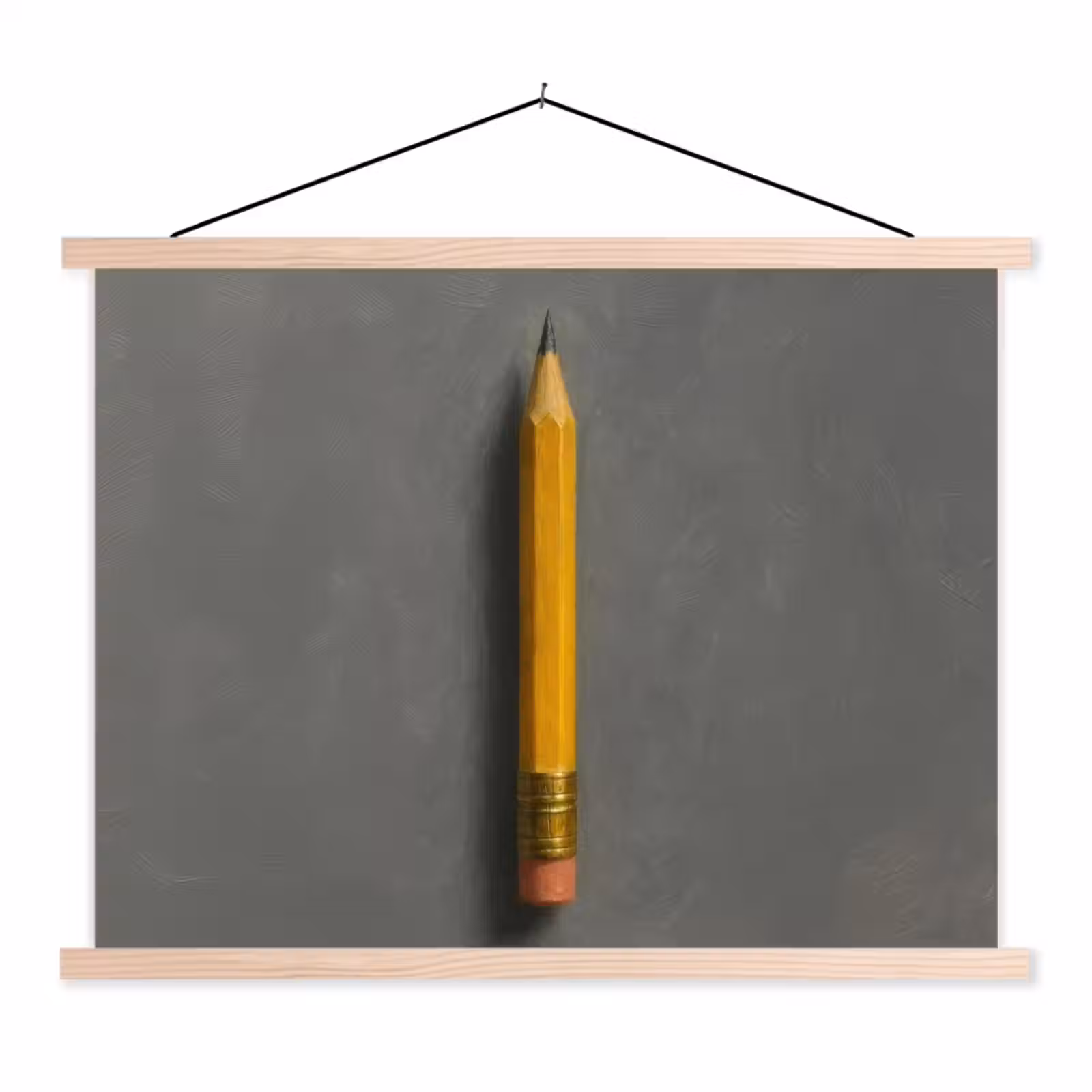 Schoolplaat - Potlood - Schilderij - Geel — 1