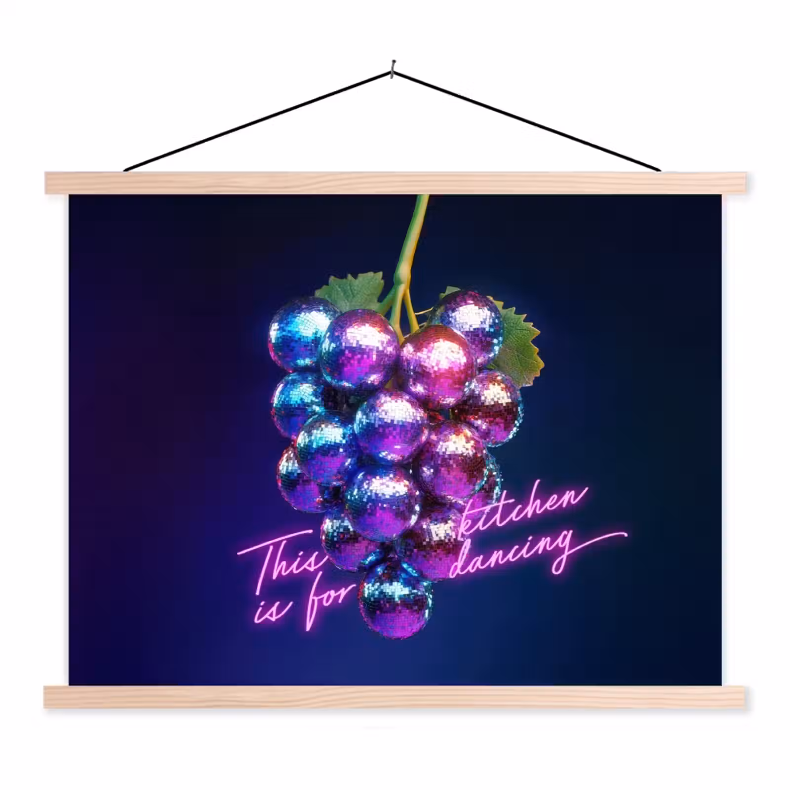 Schoolplaat - Quote - Neon - Disco - Druiven — 1