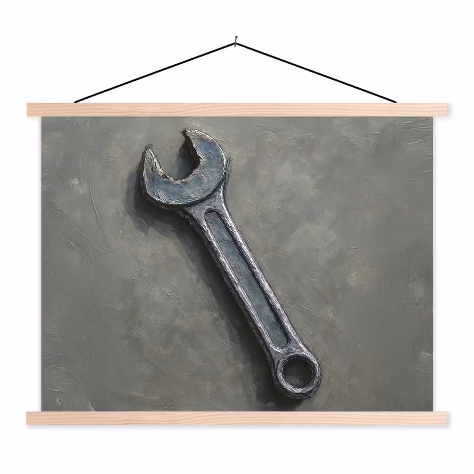 Schoolplaat - Steeksleutel - Schilderij - Gereedschap - Verf — 1