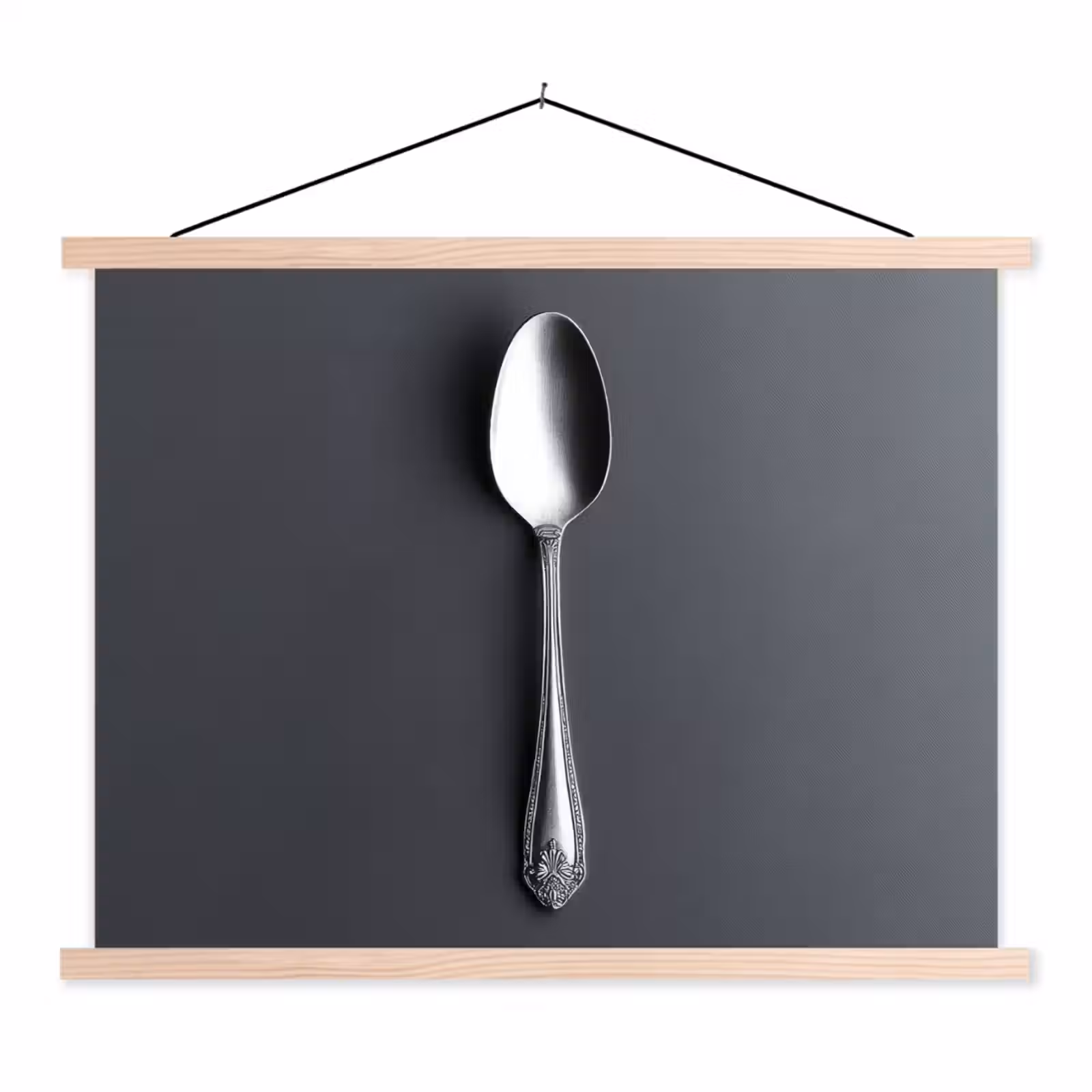 Schoolplaat - Zilver - Metaal - Lepel — 1