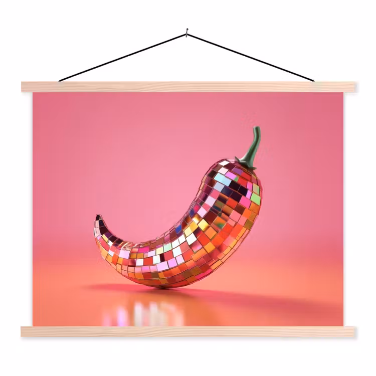Schoolplaat - Peper - Disco - Rood - Glitter — 1