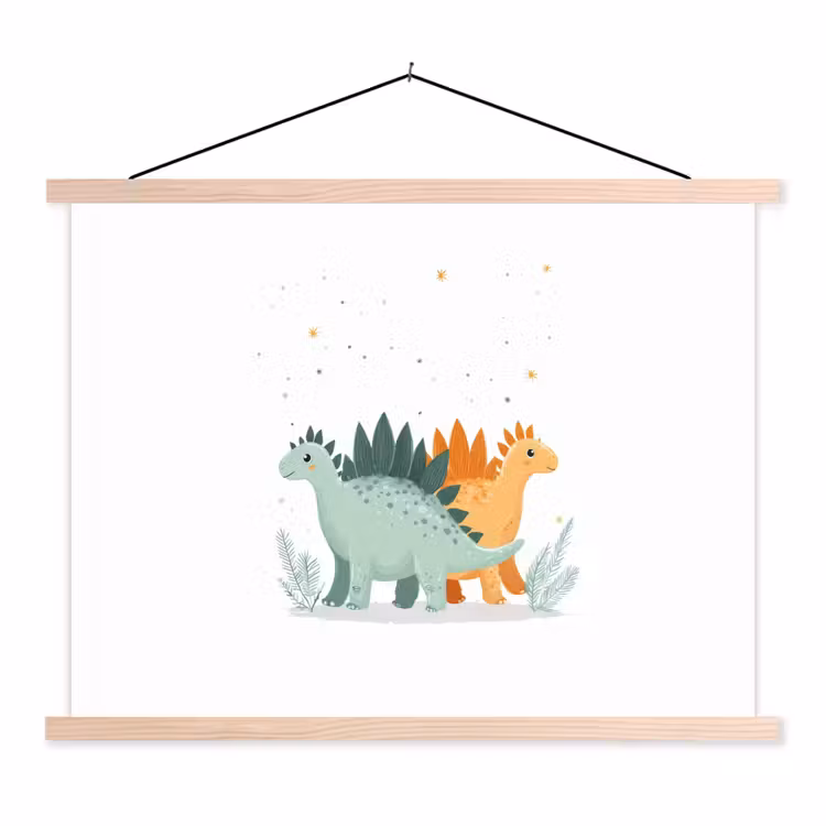 Schoolplaat - Planten - Sterren - Dinosaurussen - Oranje — 1