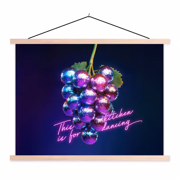 Schoolplaat - Quote - Neon - Disco - Druiven — 1
