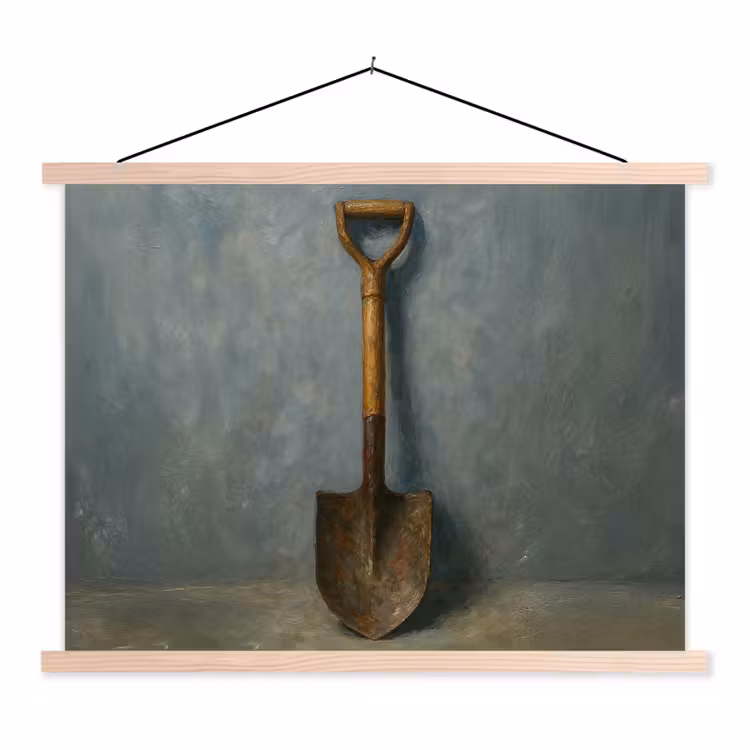 Schoolplaat - Schep - Gereedschap - Schilderij — 1