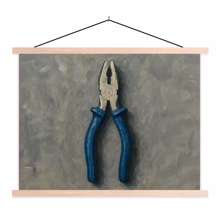 Schoolplaat - Tang - Schilderij - Textuur - Verf — 1