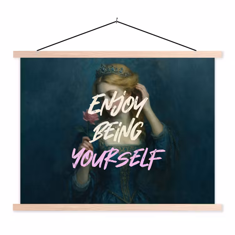 Schoolplaat - Vrouw - Roos - Quote — 1