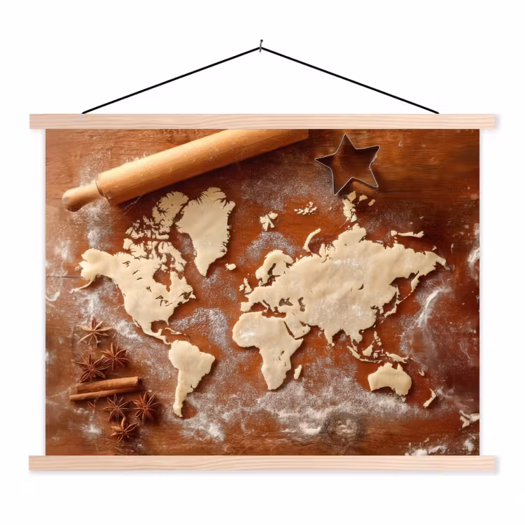 Schoolplaat - Wereldkaart - Koekjesdeeg - Warme baksfeer — 1