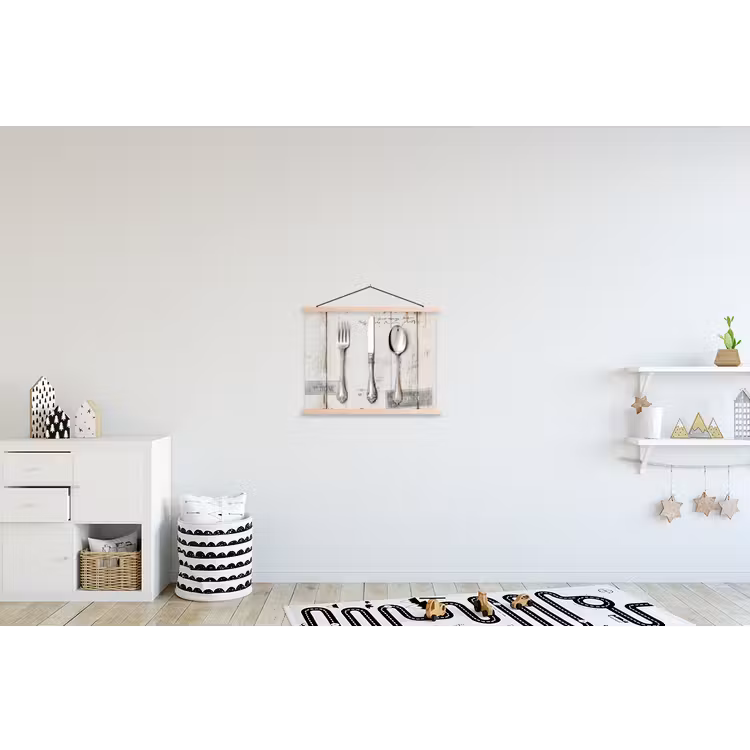 Schoolplaat - Zilver - Bestek - Hout — 3