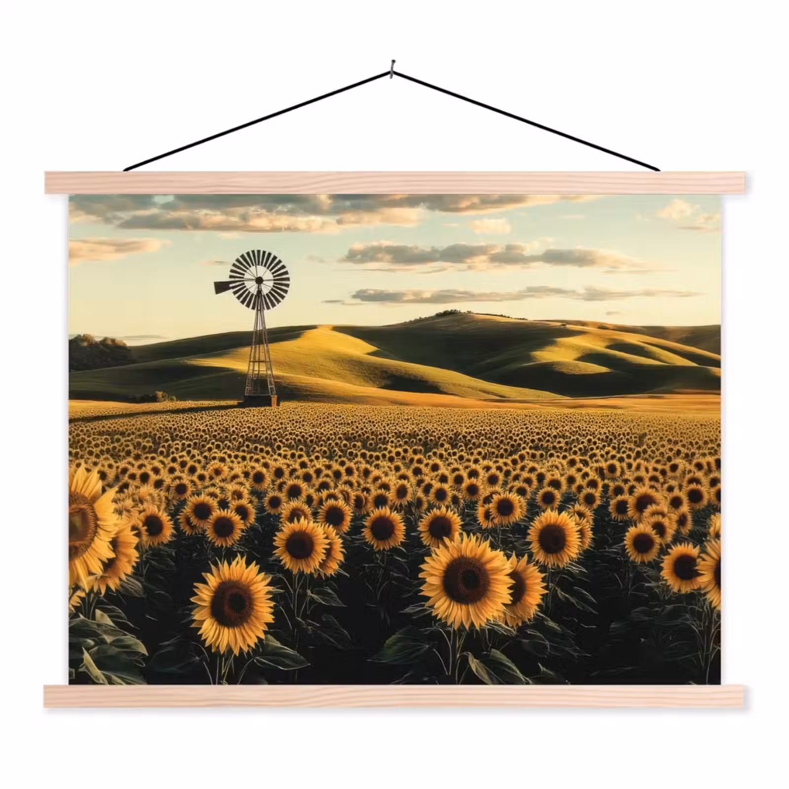 Schoolplaat - Zonnebloem - Veld - Windmolen — 1