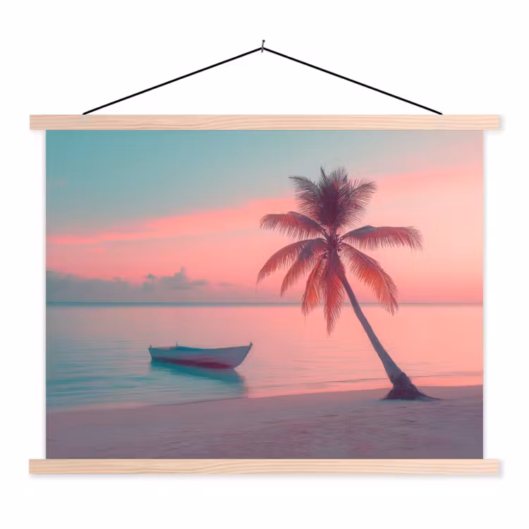 Schoolplaat - Zee - Boot - Zonsondergang — 1