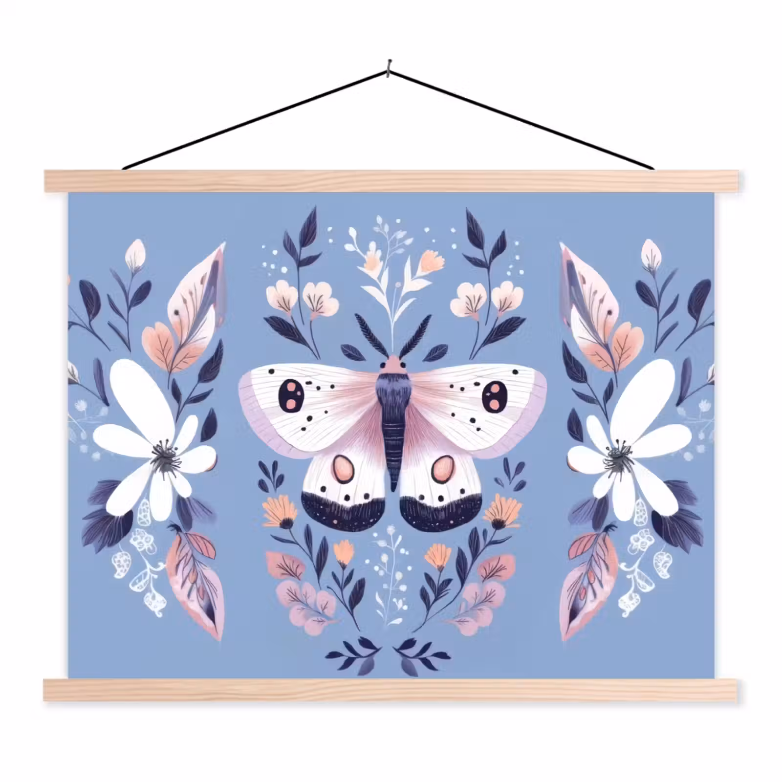 Schoolplaat - Vlinder - Vleugels - Stippen - Bloemen — 1