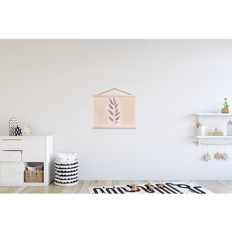Schoolplaat - Tak - Bladeren - Minimalistisch - Beige — 3