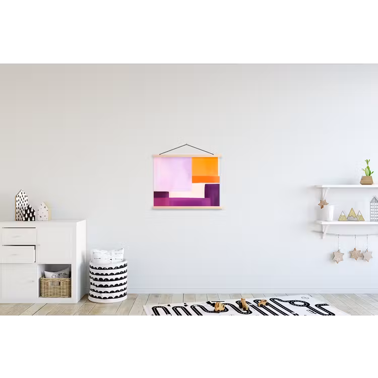 Schoolplaat - Vlakken - Abstract - Rechthoekig - Oranje — 3