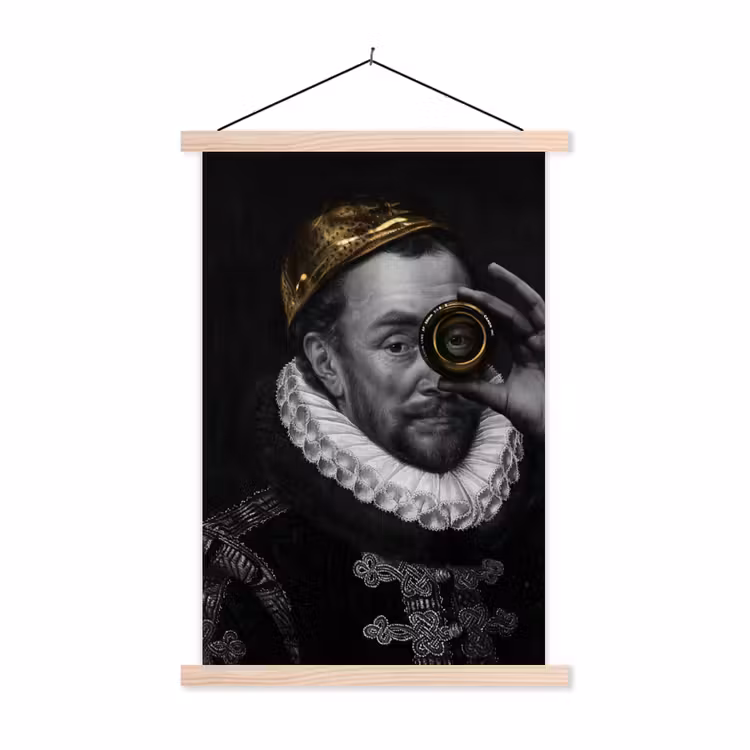 Schoolplaat - Willem van Oranje - Adriaen Thomasz - Goud - Lens — 1