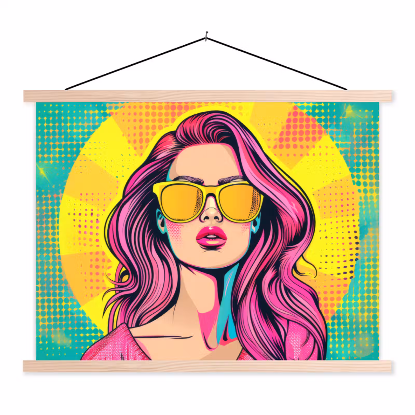 Schoolplaat - Zonnebril - Vrouw - Zonnig - Geel — 1