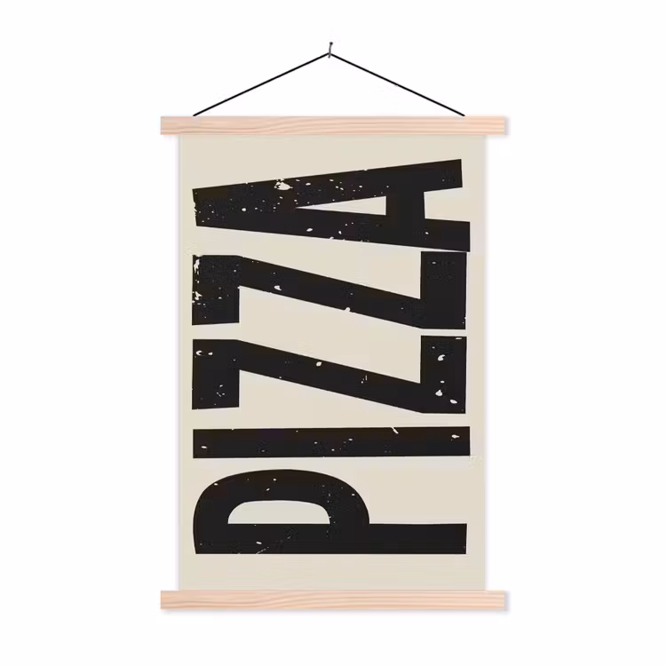 Schoolplaat - Pizza - Decoratie - Japandi - Vintage — 1