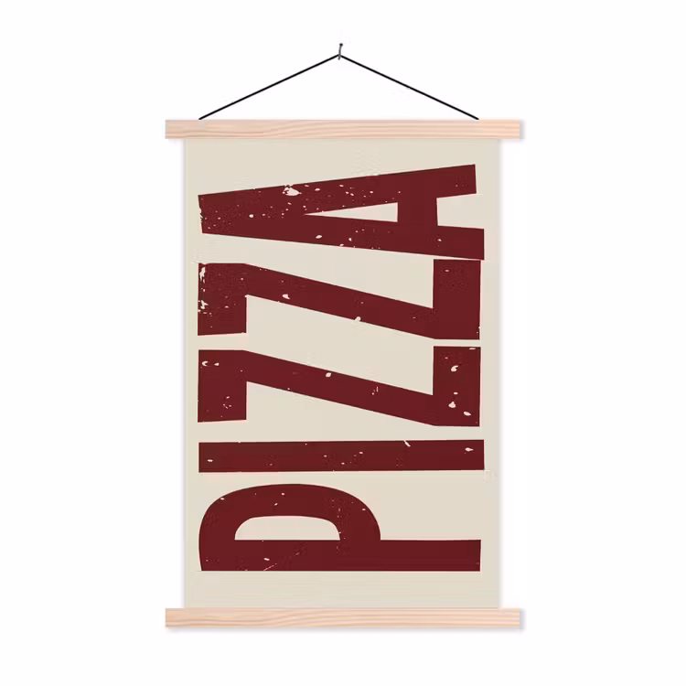 Schoolplaat - Pizza - Vintage - Decoratie - Japandi — 1
