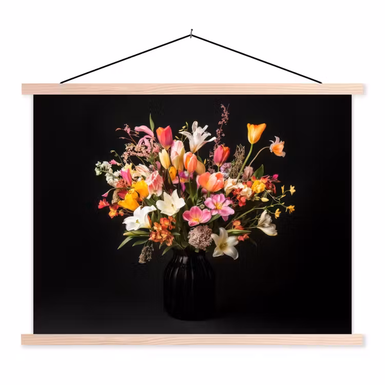 Schoolplaat - Vaas - Bloemen - Tulpen — 1