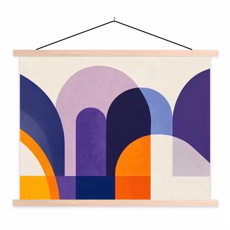 Schoolplaat - Vormen - Abstract - Grafisch - Oranje — 1
