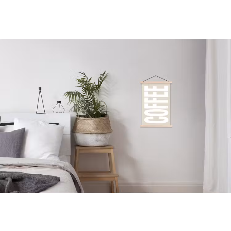 Schoolplaat - Wit - Koffie - Vintage - Decoratie — 2
