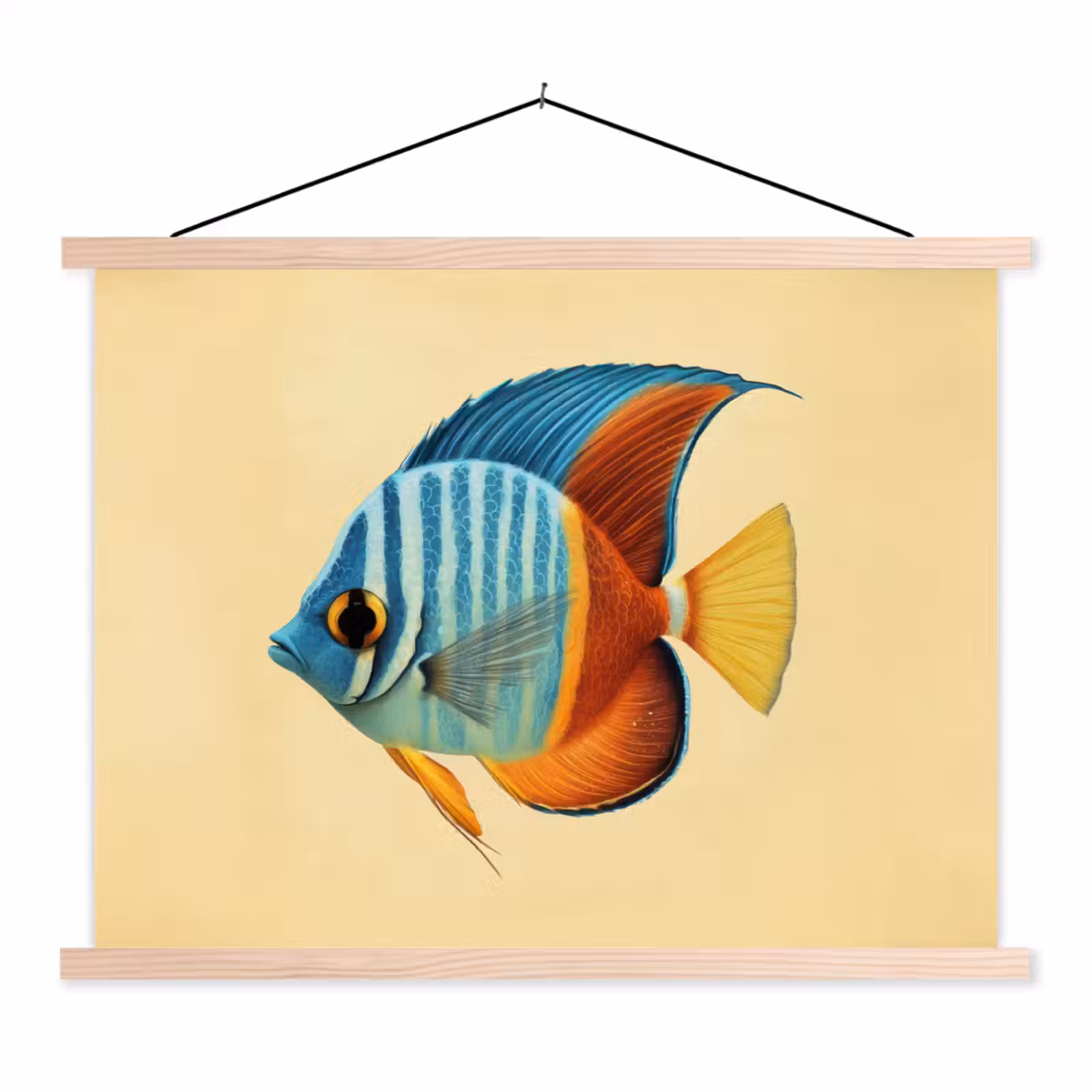 Schoolplaat - Vis - Vinnen - Blauw - Ogen — 1