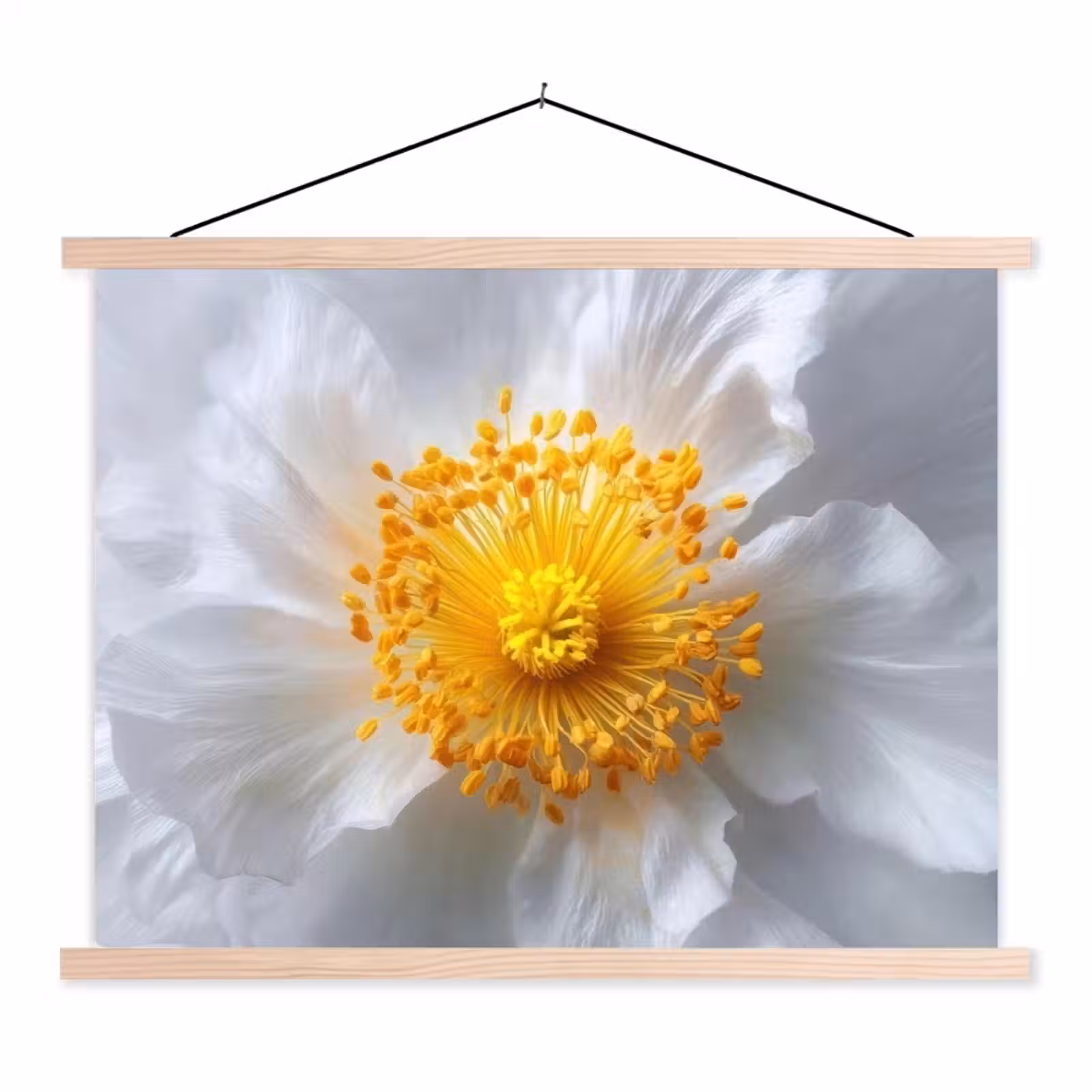 Schoolplaat - Wit - Bloem - Elegant — 1