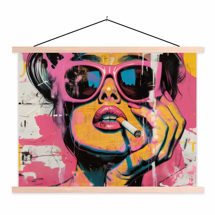 Schoolplaat - Portret - Vrouw - Abstract - Zonnebril — 1