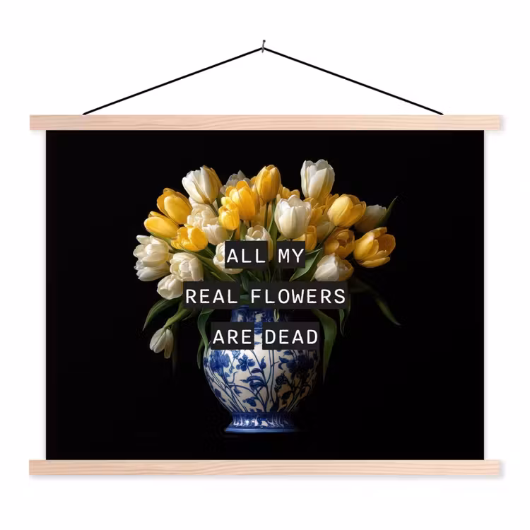 Schoolplaat - Quotes - Bloem - Tulp - Geel — 1