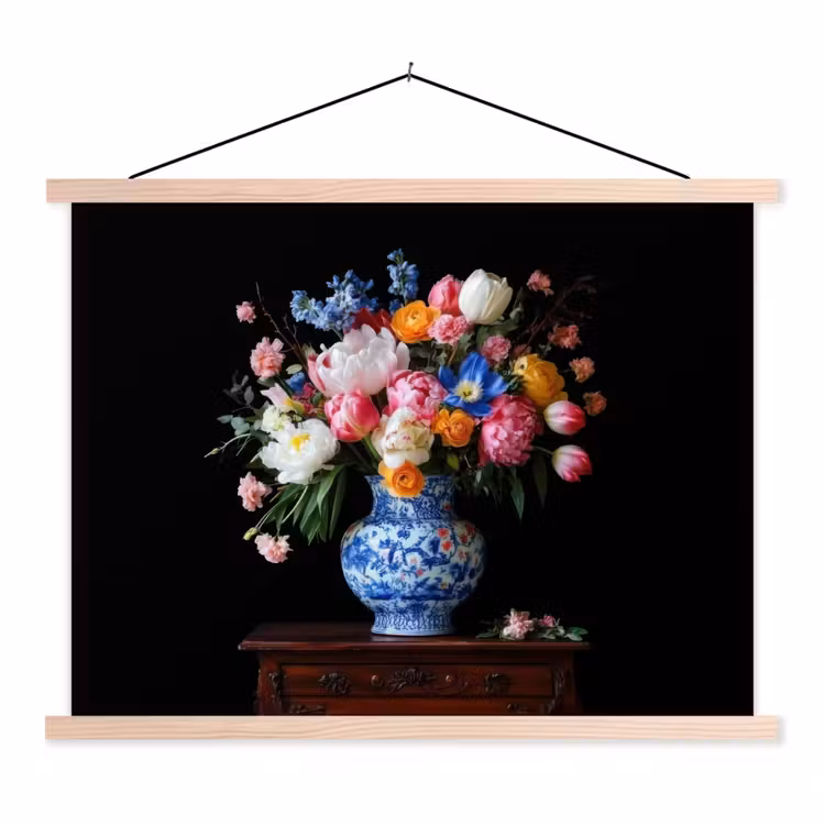 Schoolplaat - Rozen - Bloemen - Vaas - Boeket — 1